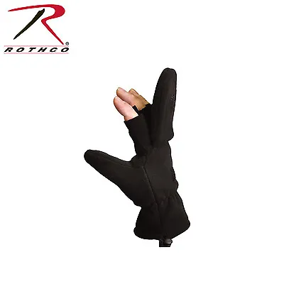 Rothco 4395 Fingerless Sniper Glove / Mittens - Black • $20.99