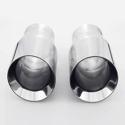 2x 3  In 4  Out  Dual Wall Exhaust Tips For Mitsubishi Lancer Evolution 10 EVO-X • $104.97