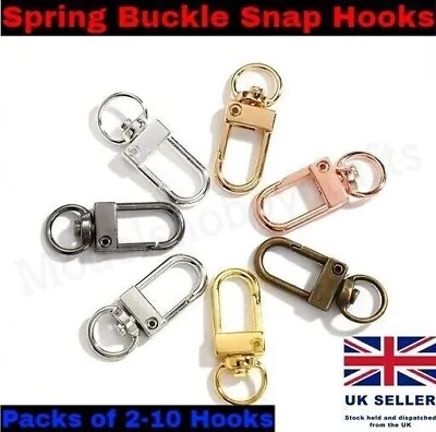 33mm Spring Buckle Swivel Snap Hooks Lanyard Bag Key Ring Hook Findings Keychain • £3.99