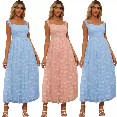 Evening Party Dress Women Tassel Off Shoulder Maxi Formal Prom Dresses Fashion • £30.38