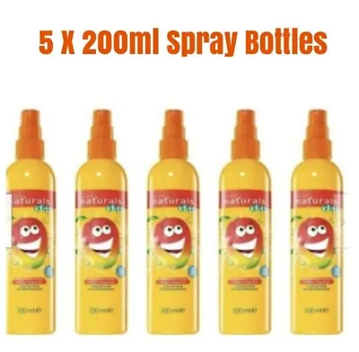 5 X Avon Naturals Kids Magnificent Mango Hair Detangling Spray New • £13.25