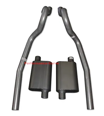 86-04 Ford Mustang GT 4.6 5.0 Performance Exhaust System W/ 2 Chamber Mufflers • $184.95