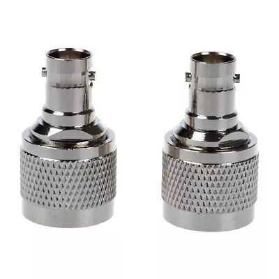 N Male Crimp To BNC Female  Coaxial Cable Adapter 2 Pcs M5C63060 • $7.55