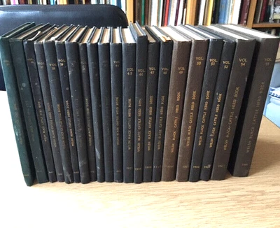 £29 • Buy Welsh Black Cattle Herd Books, Pedigrees, 1946 - 1966, Volumes 34 - 55, 21 Books