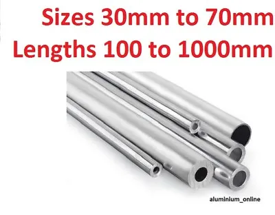 £5.60 • Buy ALUMINIUM ROUND TUBE 35mm 38mm 41mm 45mm 48mm 51mm 57mm 64mm 70mm Grade 6063 82
