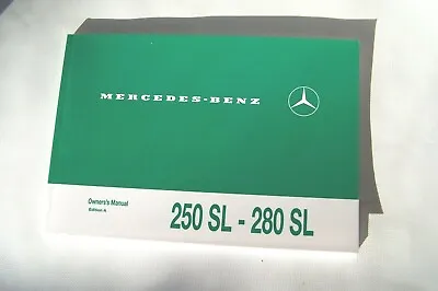 Mercedes 250sl 280sl Owners Manual Pagoda W 113 New Factory Reprint • $124.99