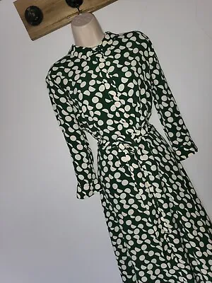 **HOBBS** Sz 10 Green Shirt Style Dress • £3.50