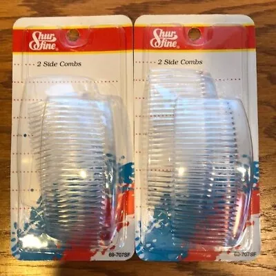 2 Packages Of Shur Fine Vintage Clear Acrylic Hair Combs 1990’s • $7.99