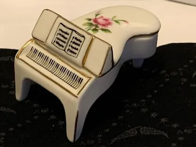 Vintage Miniature Ceramic Piano Hand Painted Box.-D569 • $20