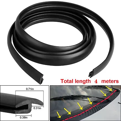$10.32 • Buy 4M/13FTBlack Car Seal Under Front Windshield Panel Sealed Trim Moulding Strip