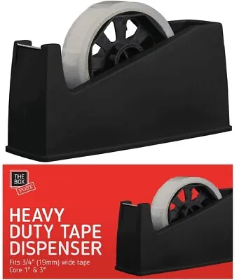 Heavy Duty Tape Dispenser Desktop Office Sellotape Sticky Cellotape Pack Holder • £5.79