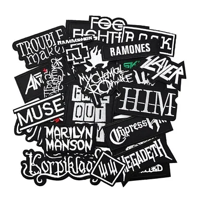 25Pcs Lot Iron On Patches Rock Metal Band Punk Music Embroidered Applique Sew • $25.99