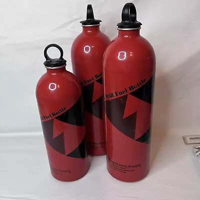 Lot Of 3 MSR Fuel Bottle - Lightweight And Durable | Camping And Backpacking • $49.99