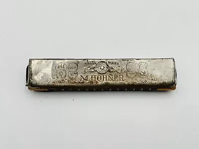 Vintage M Hohner Germany Echo Bell Metal Reeds Harmonica C • $14.32