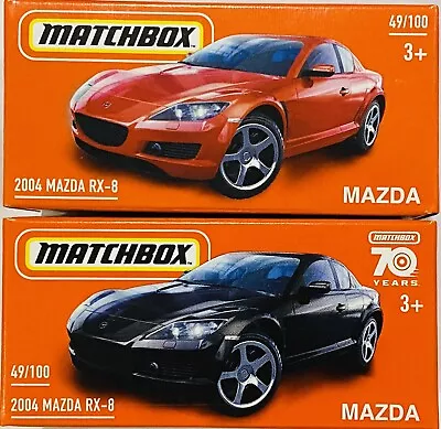 Matchbox 2004 Mazda RX-8 Lot Of 2 Red & Black • $34.88