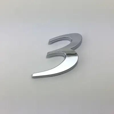 Chrome ABS Car Rear Trunk Emblem 3 Number Badge For Mazdaspeed 3 MS3 Mazda 3 • $9.99