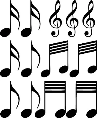 Retro Victorian Style Steampunk Music Notes Window Wall Vehicle Decal Stickers A • £1.99