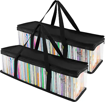 2 CD Storage Rack Box Holder Disk Case Media Display Space Store Organizer Black • $20.24