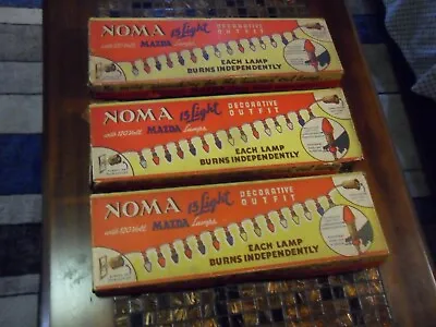 $20 • Buy Vintage Noma 15 Light Strand Christmas Tree Lights Boxed- Local Pickup Available