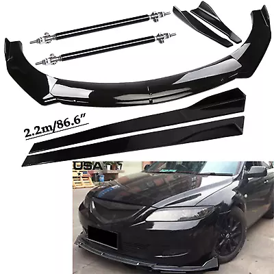 For Mazda 2 3 5 6 Front Rear Bumper Lip Spoiler Body Kit Splitter Side Skirt • $129.99