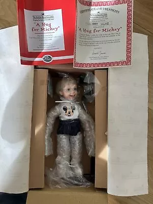 RARE  A Hug For Mickey  Ashton Drake Galleries Disney Porcelain Doll Set  • $168.99