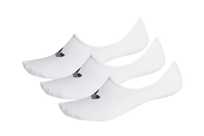 $35 • Buy 3PK Adidas Unisex Stay-Put Heel Casual No Show Invisible Foot Socks Size L White
