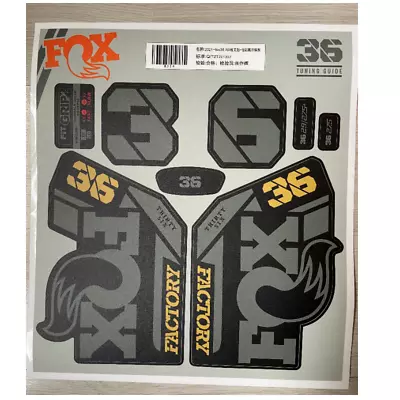 Fork Sticker For 2021 FOX 36 AM MTB Bicycle Cycling Bike Decals Gold Gray • $14.99