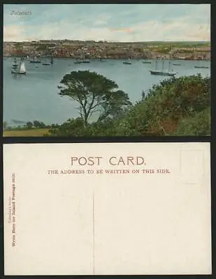 Cornwall FALMOUTH 1900 Old Colour Postcard Harbour Boat • £3.99