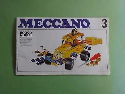 Meccano Instructions Book Of Models Outfit No.3 Vintage Item • £8.99