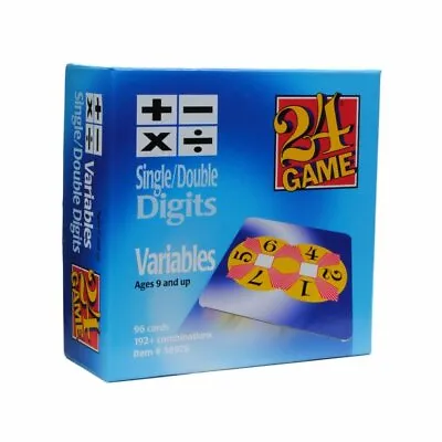 NEW 24 Game Variables Single/Double Digits Card Math Game  96 Cards • $24.95