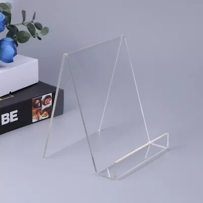 Clear A5 Easel Book Holder Stand Document Brochure Shelf Display Rack Record • £9.99