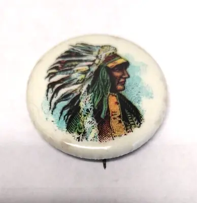 VINTAGE Milwaukee BRAVES Retro Button PIN Vintage Indian Chief • $24.99