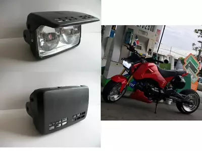 $38.12 • Buy New Universal Twin Motorcycle Headlight Streetfighter Custom Enduro Xlr Dtr Gsxr