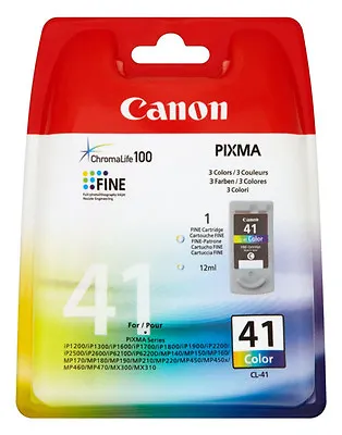 Canon Original CL41 Color Ink Cartridges Pixma IP1900 IP2200 IP2500 IP2600 MX300 • £33.33