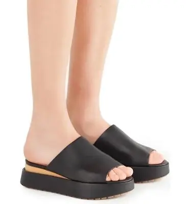 $84.99 • Buy $329 - PALOMA BARCELO Caine Platform Wedge Sandal In Black Size 11 (EU 41)