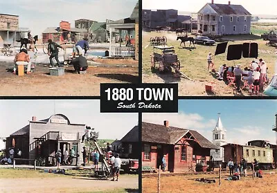 Postcard SD 1880 Town Film Location Horses Train Caboose TV Shows Buick PBS I-90 • £5.79