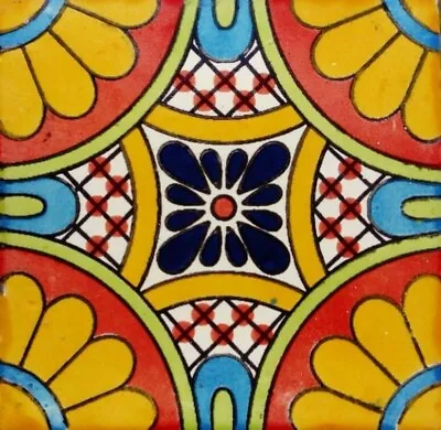 C#094) Mexican Tiles Ceramic Hand Made Spanish Influence Talavera Mosaic Art • $1.75