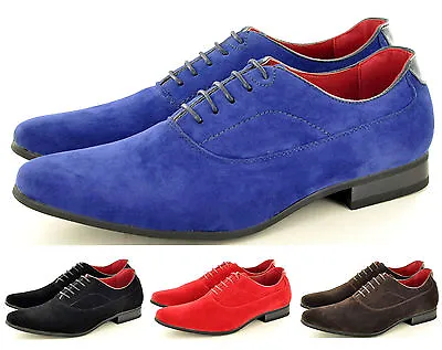 New Mens Casual Formal Lace Up Brogue Fashion Faux Suede Shoes In UK Sizes 6-12  • £24.99