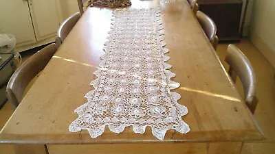 Vintage Fine Irish Crochet Lace Table Runner • £12