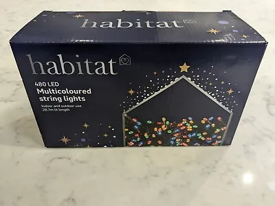 Habitat 480 Multi-Coloured Multi-Functional LED Christmas Fairy Lights • £12.50