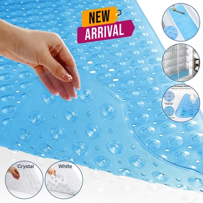 £8.99 • Buy Extra Large Non-Slip Bath Mat Bathtub Bathroom Shower Mats Rubber Strong Suction