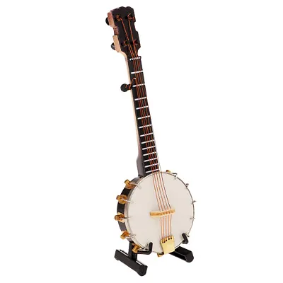 1/6 Scale Dollhouse Miniature Handmade Banjo Wooden Musical Instrument Accessory • $14.99