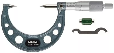 New Mitutoyo 1-2  / 0.001  30 Degree Point Outside Point Micrometer Carbide Tips • $149.95