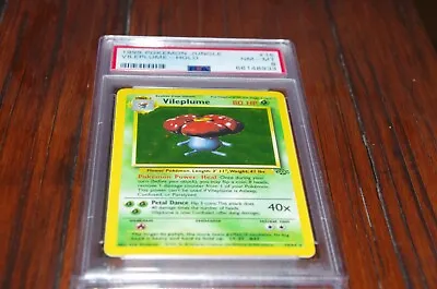 $39.98 • Buy Vileplume 15/64 Jungle Unlimited Holo Rare PSA 8 Pokemon Card Holographic USA