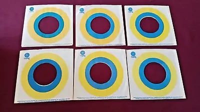 Lot Of 6 CAPITOL Company Sleeves For 45 RPM RECORDS (Yellow/Blue Vintage 1970) • $9.99