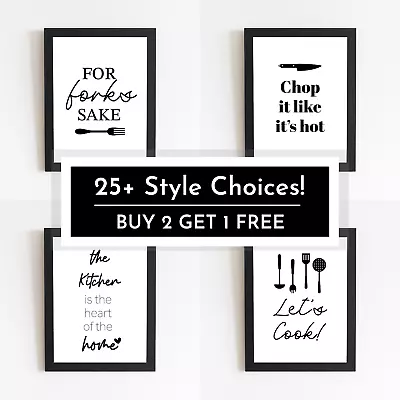 £4.98 • Buy Kitchen Art Prints Wall Art Artwork Quote Print Poster - (25+ Design Options)