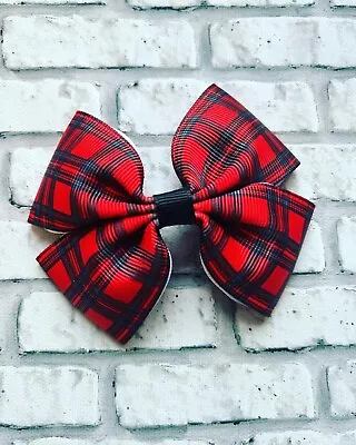 Christmas Hair Bow . Tartan Hair Bow . Ribbon Hair Bow .  • £1.50