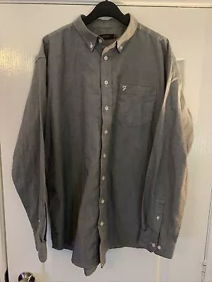 Mens Farah Classic Long Sleeve Shirt. Grey. Xl • £6.99