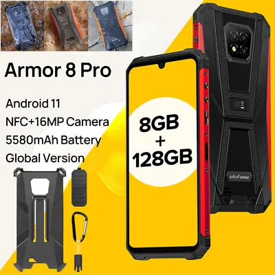 Unlocked Ulefone Armor 8 PRO 4G LTE Rugged Phone Android Builder Mobile Outdoors • $314.59