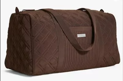 Vera Bradley Espresso Brown Duffle • Travel Bag • 18  Length • NWOT • $49
